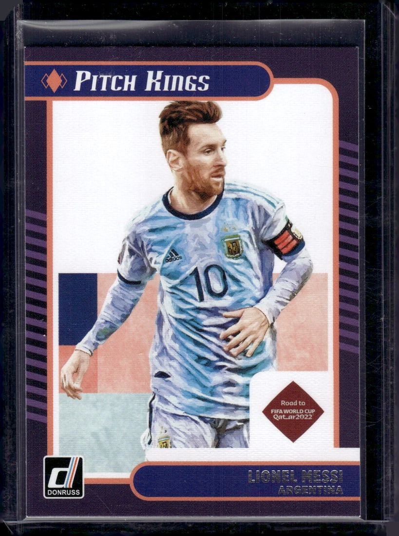 Lionel Messi Pitch Kings 2021-22 Panini Donruss Soccer #10 Argentina (1 of 2)