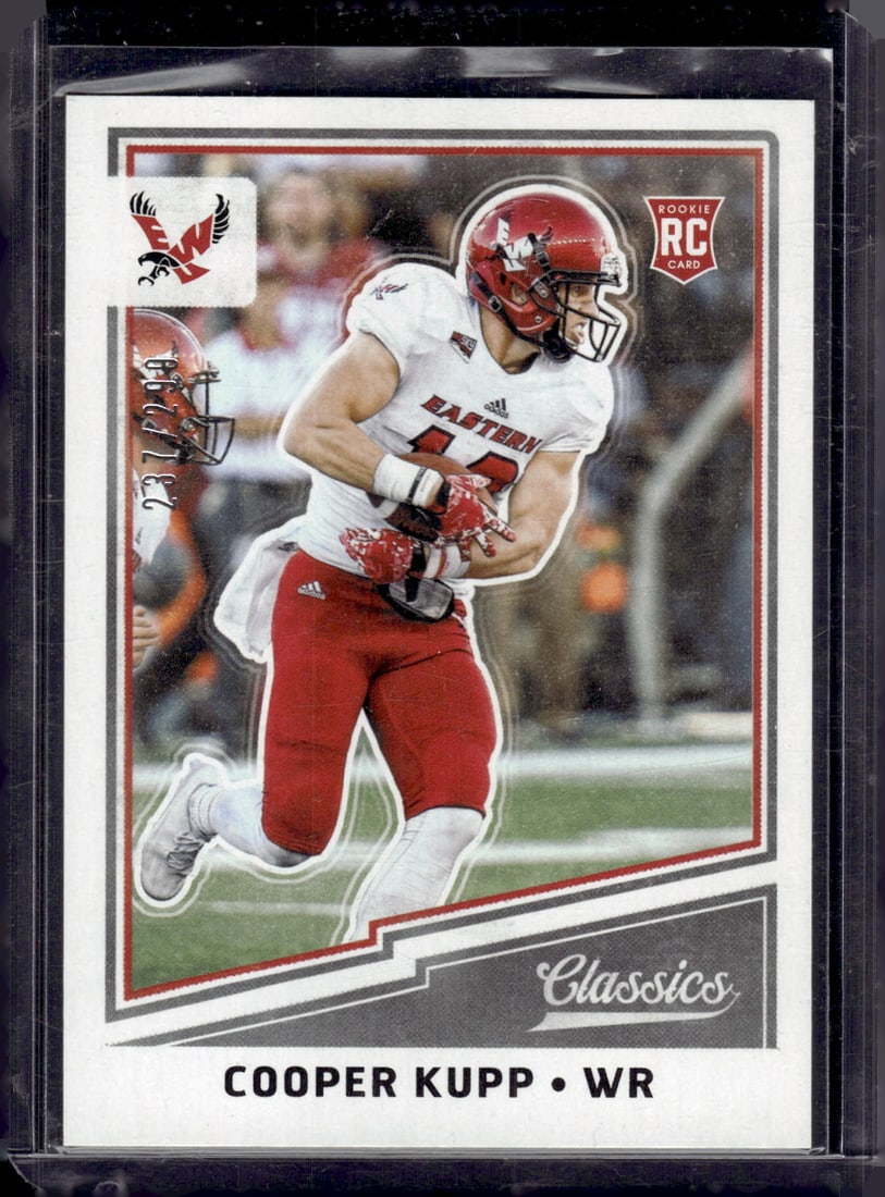 Cooper Kupp Rookie Card /299 2017 Panini Classics #218 Los Angeles Rams NFL: Panini Select, Prizm, Mosaic, Contenders, Zenith, Phoenix, Illusions, Absolute, Rookie NFL Sports Trading Cards, SP, SSP, Cards, Football Cards for Sale Near Me, Superbowl & Hall of Fame Player Cards,