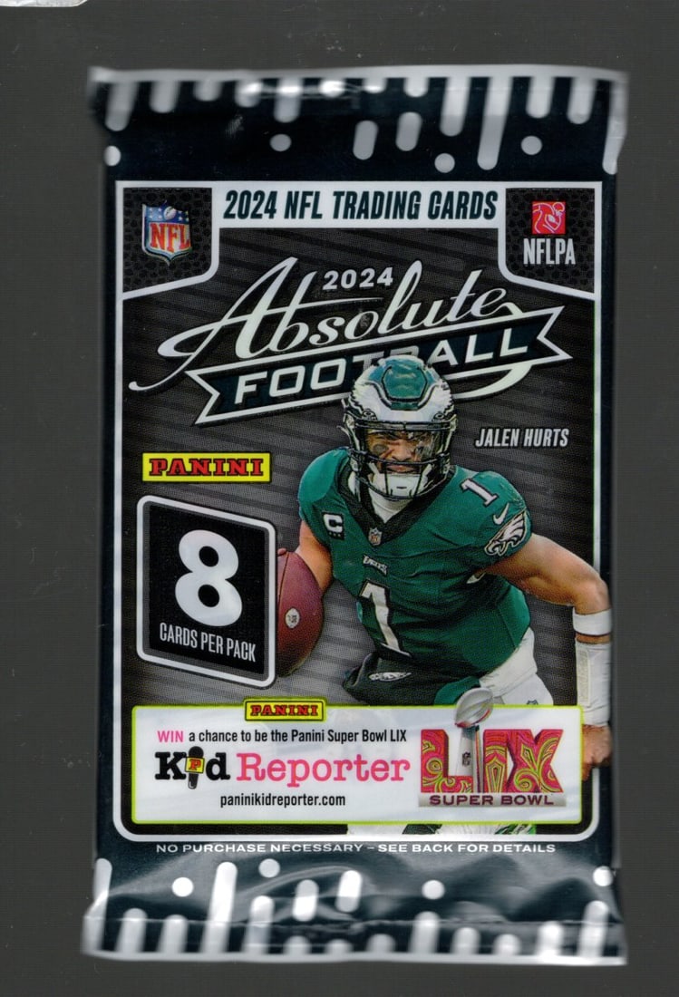 2024-25 Panini Absolute Football Card Factory Sealed Retail Pack - Jayden Daniels Sports Cards: Jayden Daniels RC Washington Commanders, Bo Nix, Caleb Williams, Drake Maye, Marvin Harrison, Jr Rookie Card, Panini NFL Rookie Football Trading Sports Cards, Kaboom, Sports Cards for Sale Near Me, Su