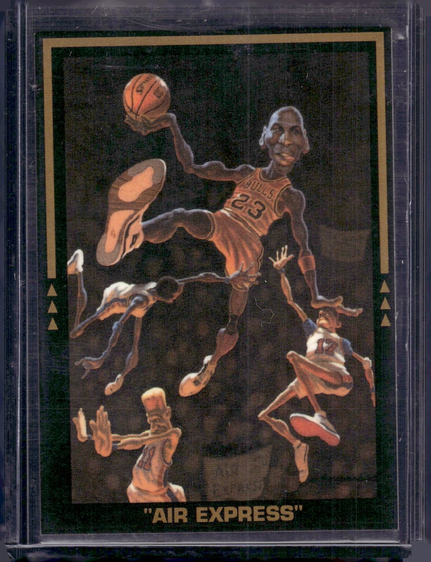 Michael Jordan 1990 Air Express Promo Card Chicago Bulls NBA: Vintage Basketball Card, North Carolina Tar Heels Basketball, NBA Champion & Hall of Fame Player