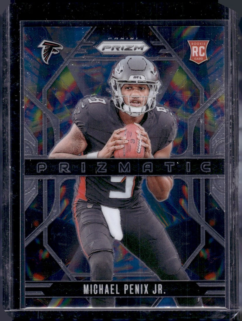 Michael Penix Jr. Rookie Card Prizmatic 2024 Panini Prizm #10: Panini Select, Prizm, Mosaic, Contenders, Zenith, Phoenix, Illusions, Absolute, Rookie NFL Sports Trading Cards, SP, SSP, Cards, Football Cards for Sale Near Me, Superbowl & Hall of Fame Player Cards,