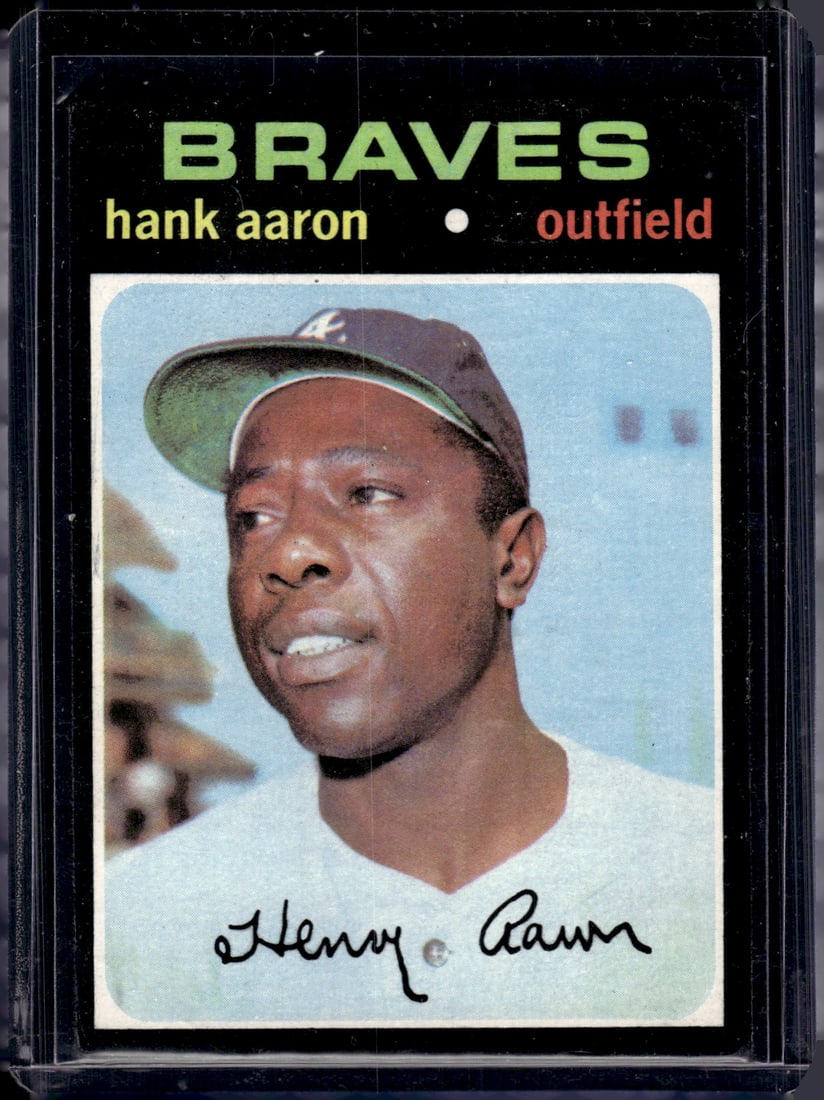 Hank Aaron 1971 Topps #400 Braves Vintage Baseball Card (1 of 2)