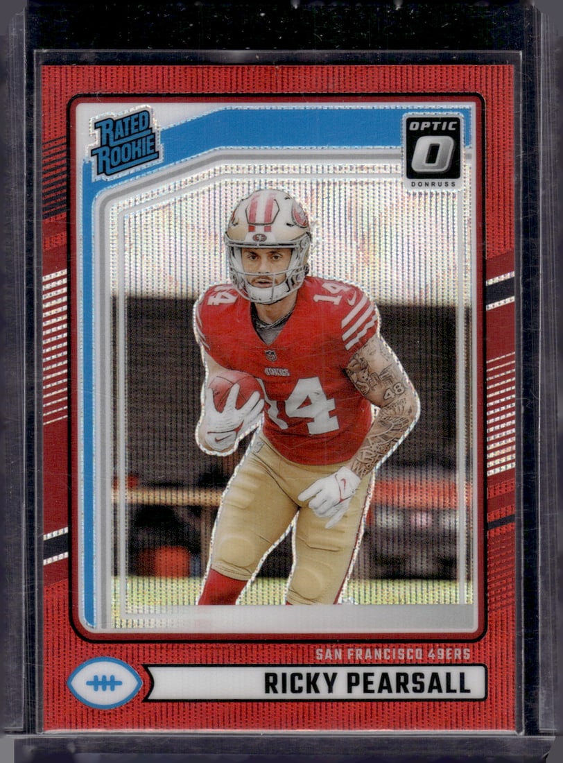 Ricky Pearsall Rookie Card Red Wave Prizm 2024 Donruss Optic #318 49ers Football Card (1 of 2)