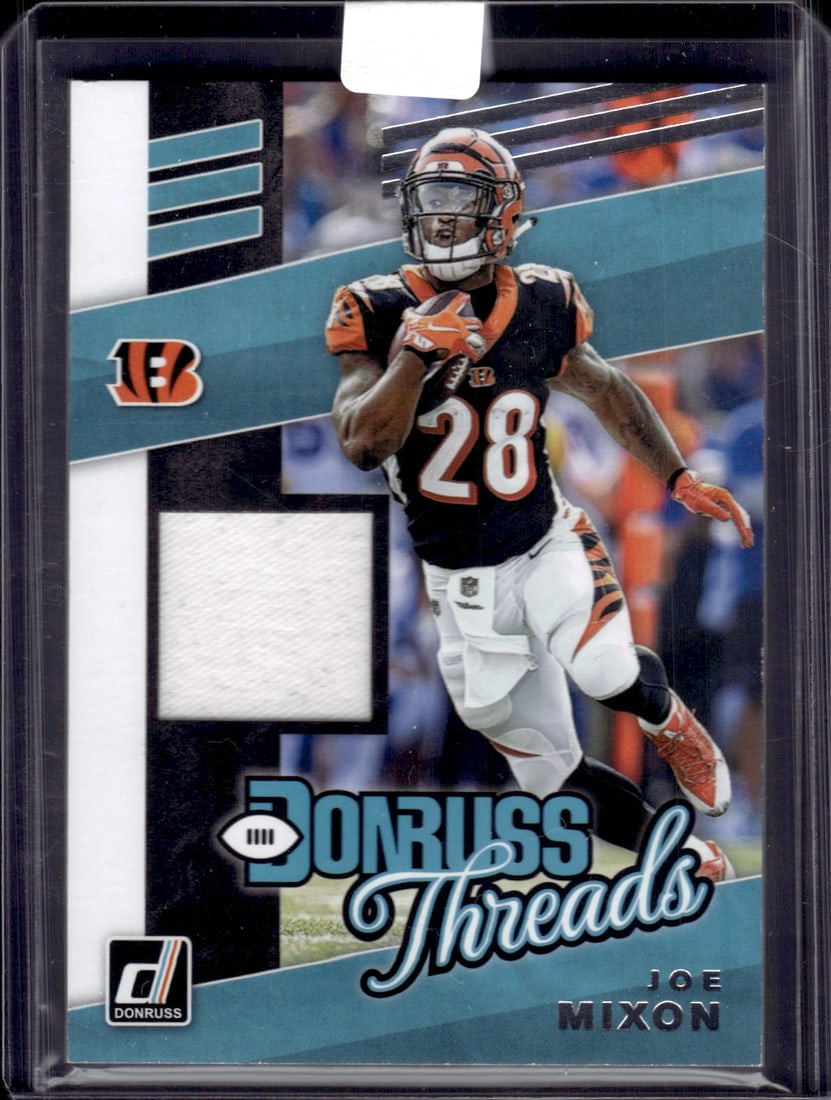 Joe Mixon Player Worn Patch 2019 Panini Donruss #T-25 Bengals, Texans (1 of 2)