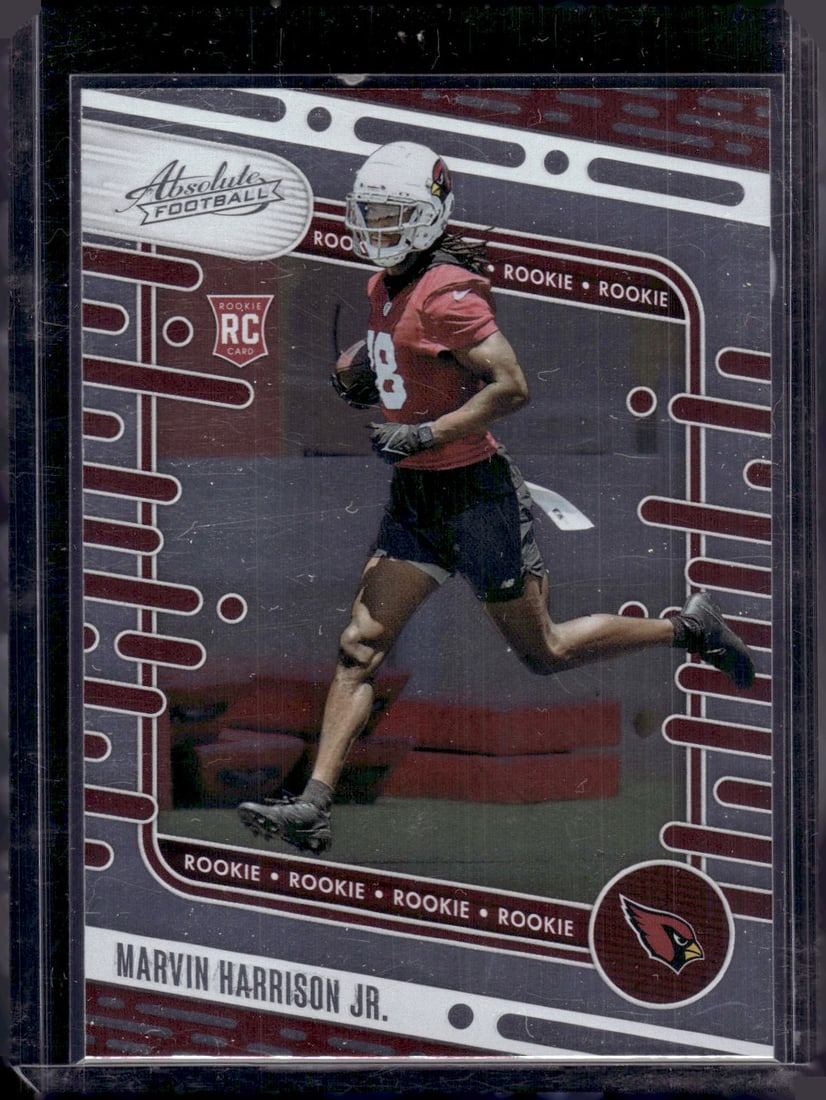 Marvin Harrison Jr. Rookie Card 2024 Panini Absolute #104 Arizona Cardinals NFL: Panini Select, Prizm, Mosaic, Contenders, Zenith, Phoenix, Illusions, Absolute, Rookie NFL Sports Trading Cards, SP, SSP, Cards, Football Cards for Sale Near Me, Superbowl & Hall of Fame Player Cards,