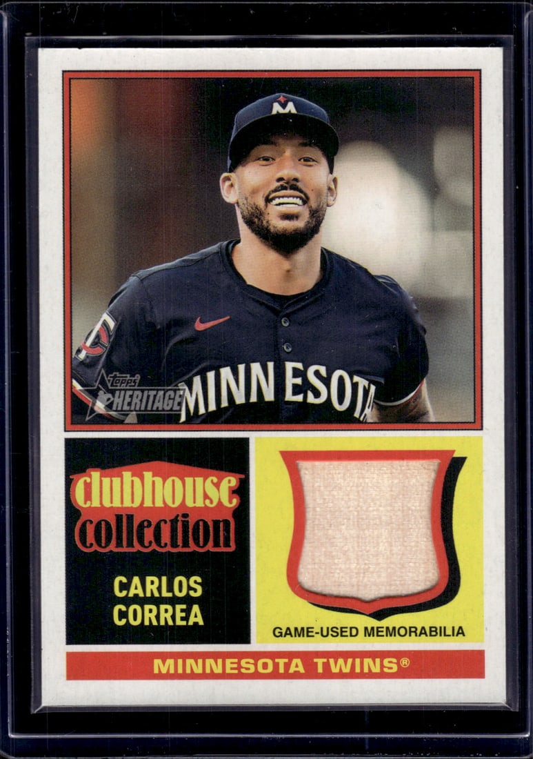 Carlos Correa Game Used Bat Relic 2025 Topps Heritage #CCR-CC Houston Astros (1 of 2)