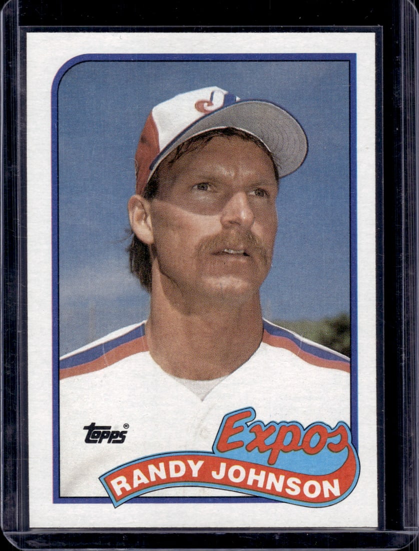 Randy Johnson Rookie Card 1989 Topps #647 Expos Baseball Card (1 of 2)