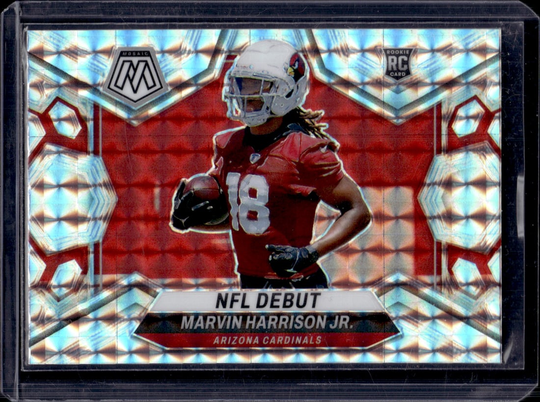 Marvin Harrison Jr. Rookie Card Silver Mosaic Prizm 2024 Panini Mosaic #283 Cardinals: Panini Select, Prizm, Mosaic, Contenders, Zenith, Phoenix, Illusions, Absolute, Rookie NFL Sports Trading Cards, SP, SSP, Cards, Football Cards for Sale Near Me, Superbowl & Hall of Fame Player Cards,