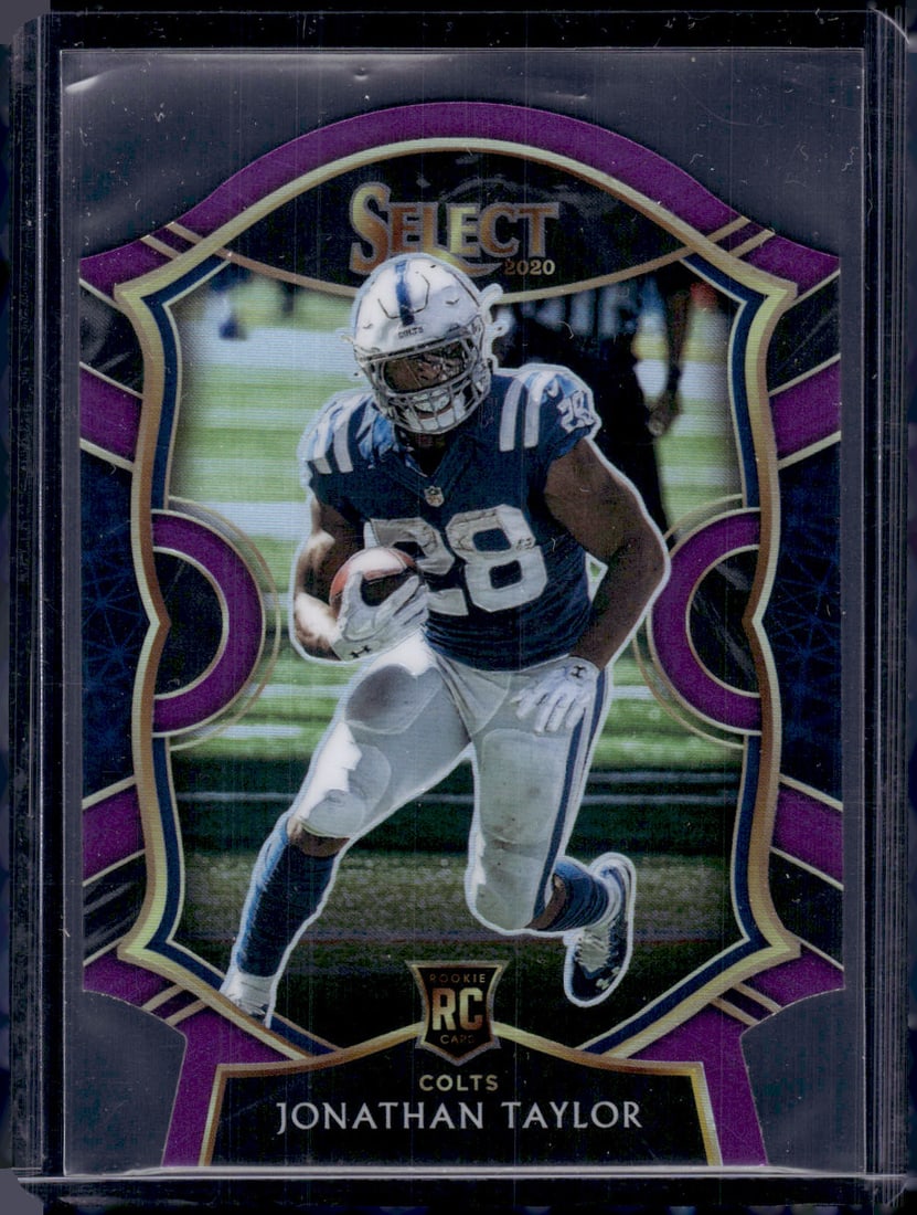 Jonathan Taylor Rookie Card Purple Prizm Die Cut 2020 Panini Select #53 Colts NFL (1 of 2)