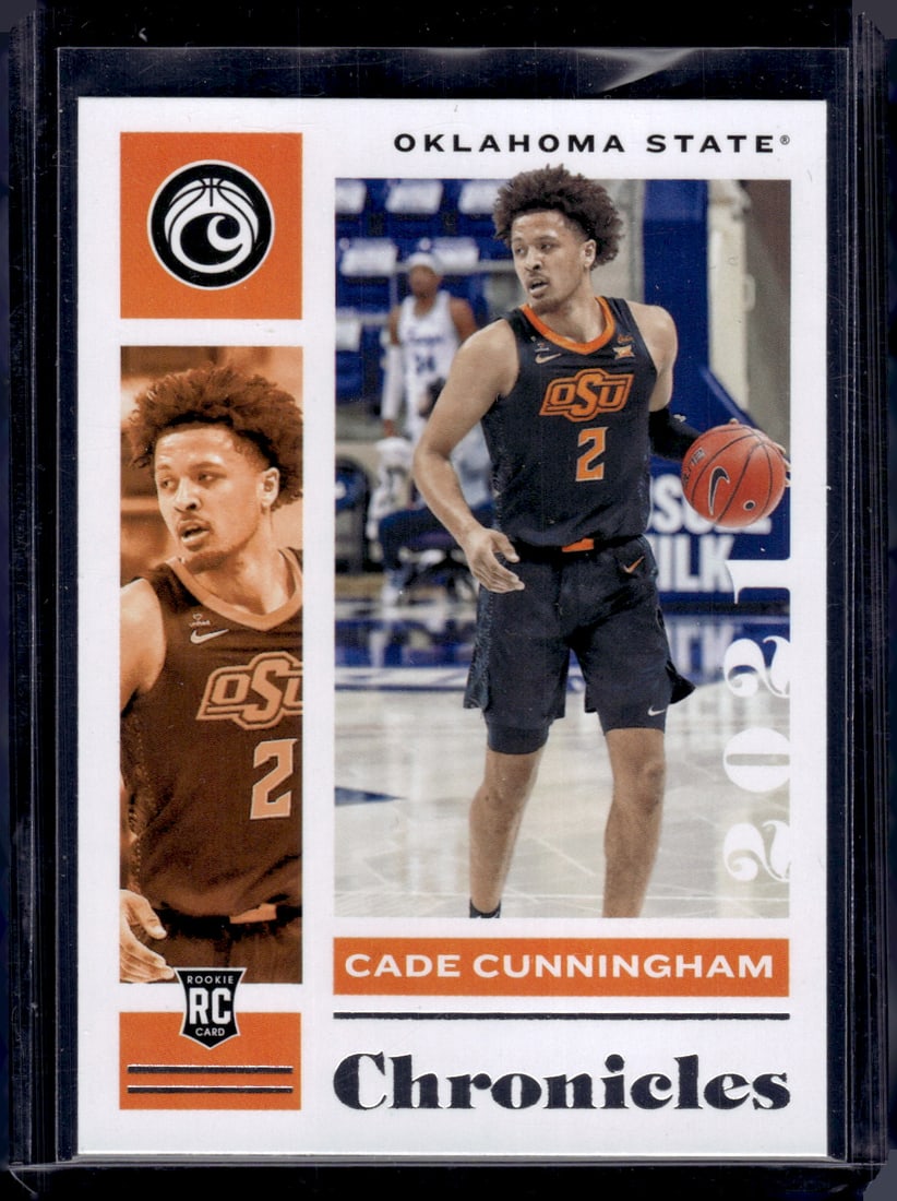 Cade Cunningham Rookie Card 2021 Panini Chronicles Draft Picks #1 OSU, Pistons (1 of 2)