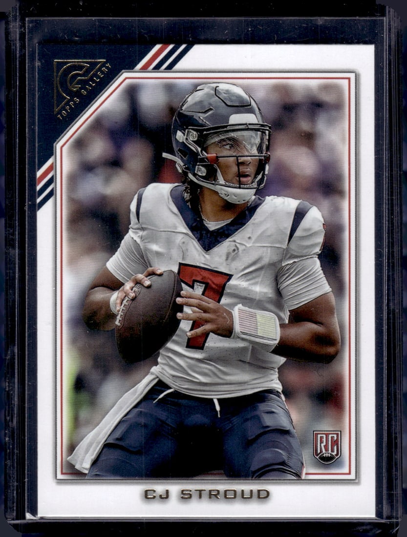 Cj Stroud Rookie Card Topps Gallery 2023 Topps Composite #377 Houston Texans Football: Topps Football NFL Trading Sports Cards, Sports Cards for Sale Near Me, Super Bowl & Hall of Fame Player Cards, Resurgence, Composite, SP, SSP, Valuable Auction Memorabilia Lots For Sale On Line