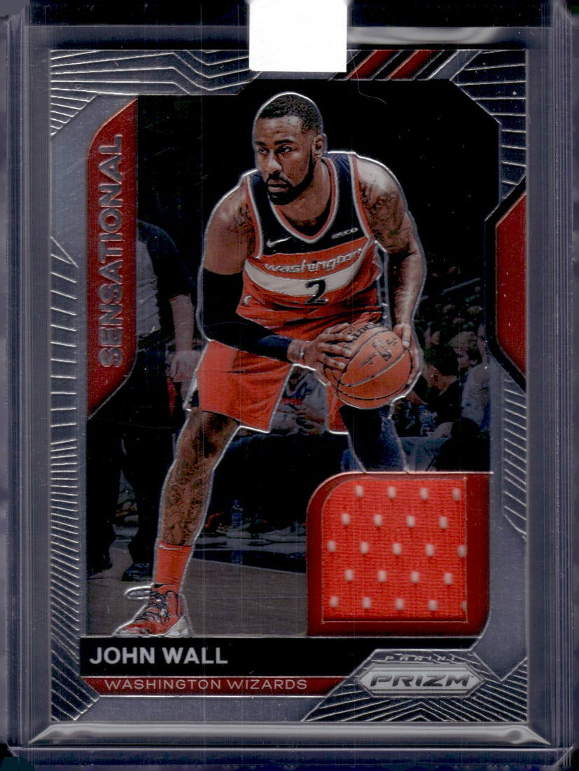 John Wall Game Worn Patch 2020-21 Panini Prizm #SSW-JWL Wizards NBA (1 of 2)