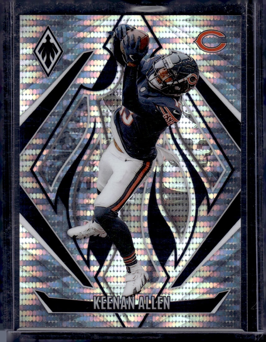 Keenan Allen Pulsar /200 2024 Panini Phoenix #94 Chicago Bears NFL: Panini Select, Prizm, Mosaic, Contenders, Zenith, Phoenix, Illusions, Absolute, Rookie NFL Sports Trading Cards, SP, SSP, Cards, Football Cards for Sale Near Me, Superbowl & Hall of Fame Player Cards,