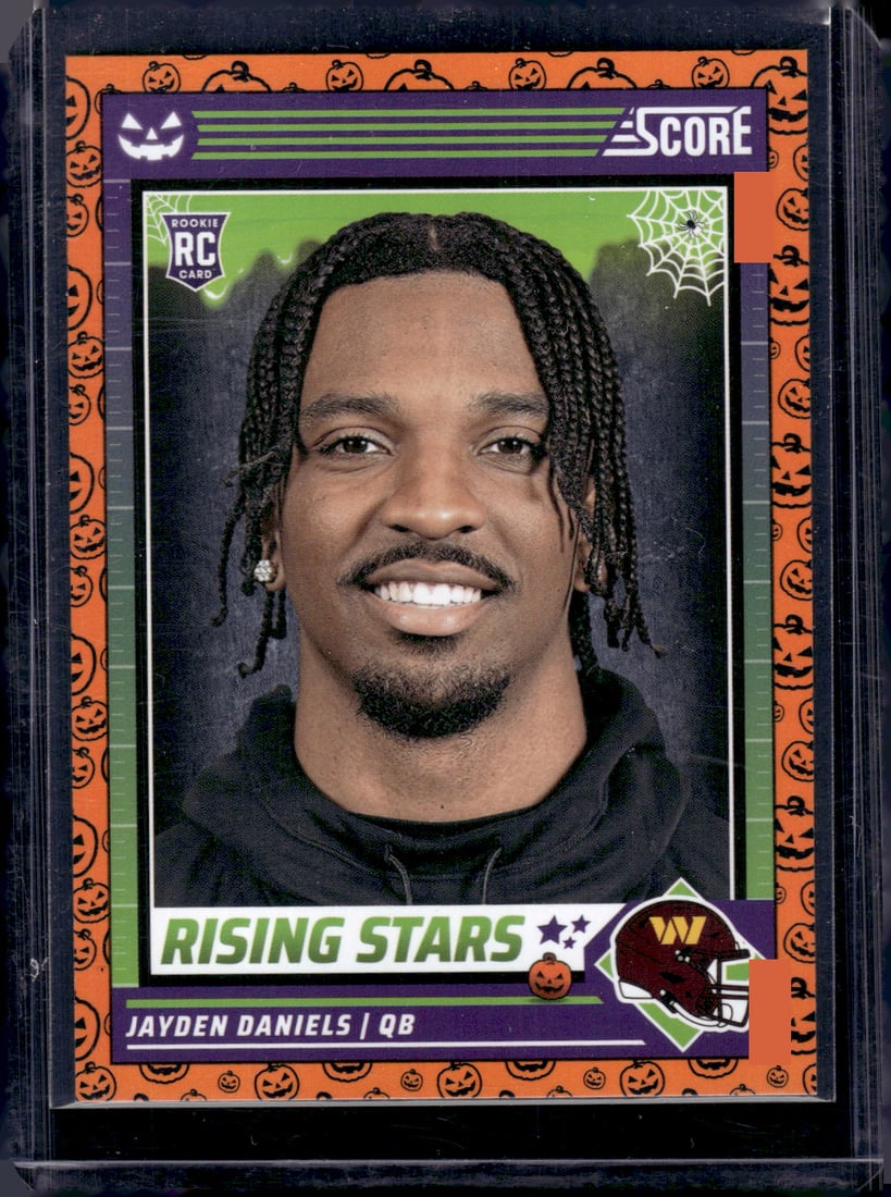 Jayden Daniels Rookie Card 2024 Panini Score A Treat #26 Commanders Football Card: Panini Select, Prizm, Mosaic, Contenders, Zenith, Phoenix, Illusions, Absolute, Rookie NFL Sports Trading Cards, SP, SSP, Cards, Football Cards for Sale Near Me, Superbowl & Hall of Fame Player Cards,