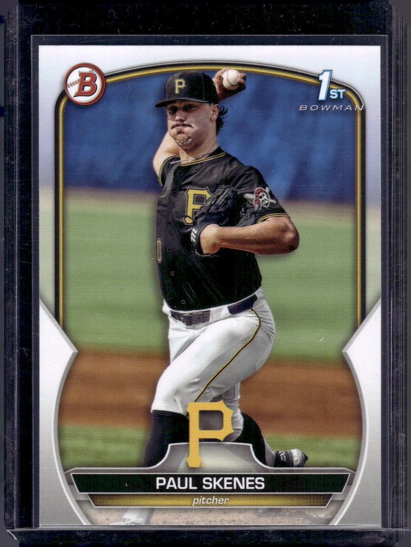 Paul Skenes 1st Bomwan 2023 Bowman Draft #BD-14 Pittsburgh Pirates Baseball Card (1 of 2)