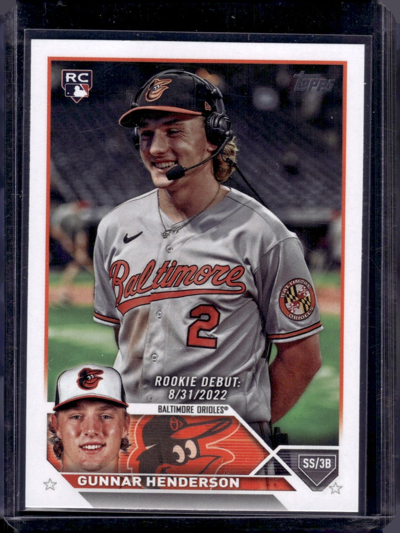Gunnar Henderson Rookie Card 2023 Topps #US18 Baltimore Orioles MLB (1 of 2)