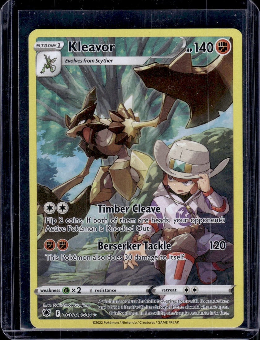 2022 Pokemon Astral Radiance Kleavor Full Art Ultra Rare #TG08: TCG, Pikachu, Charizard, Rare, Secret Rare, Holo Cards, Pokemon & TCG Cards sold near Me, Nintendo, Evee, Houndoom, Reverse Holo Cards, 3 Star Ultra Rare, EX