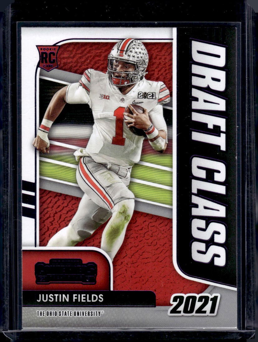 Justin Fields Rookie Card Draft Class Purple 2021 Contenders Draft Picks #2 Ohio State, Jets (1 of 2)