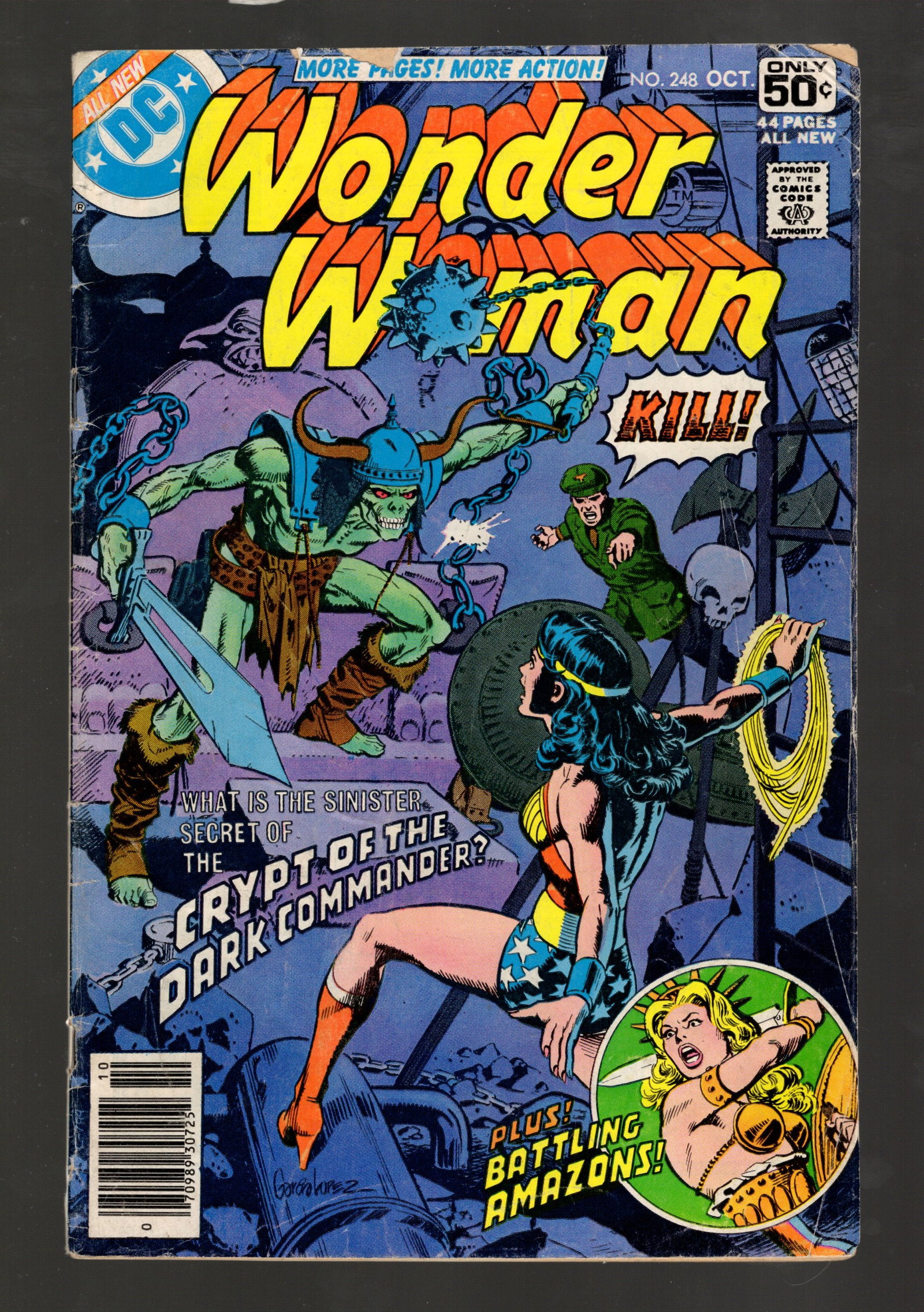 Wonder Woman DC Vintage Comic Book No 248 October 1978 Crypto of the Dark Commander Fantastic (1 of 2)