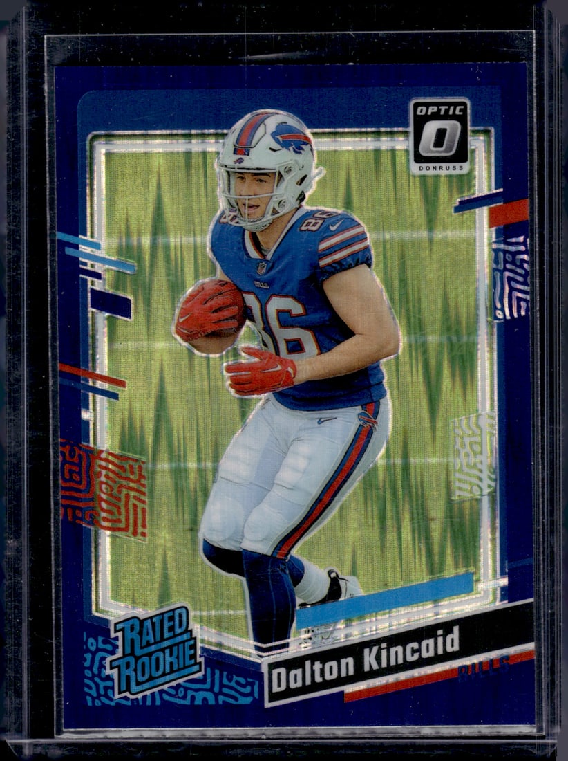 Dalton Kincaid Rookie Card Purple Shock Prizm 2023 Donruss Optic #211 Buffalo Bills NFL (1 of 2)