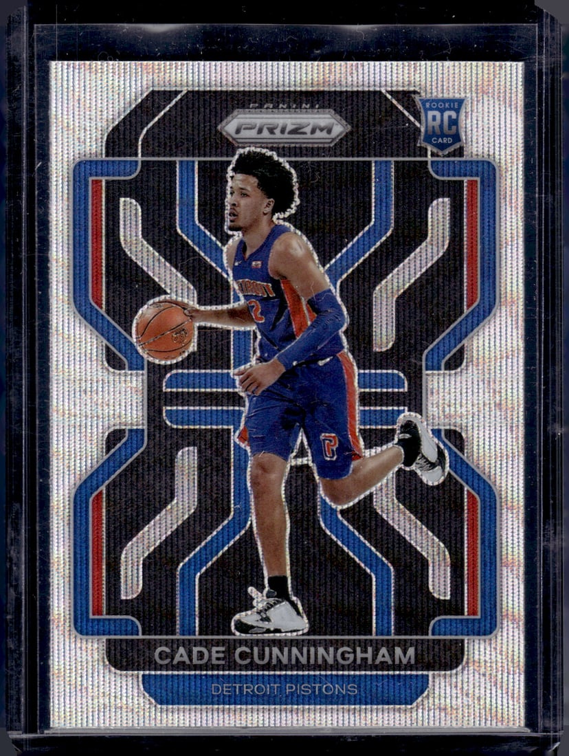 Cade Cunningham Rookie Card Silver Wave Prizm 2021-22 Panini Prizm #282 Pistons NBA (1 of 2)