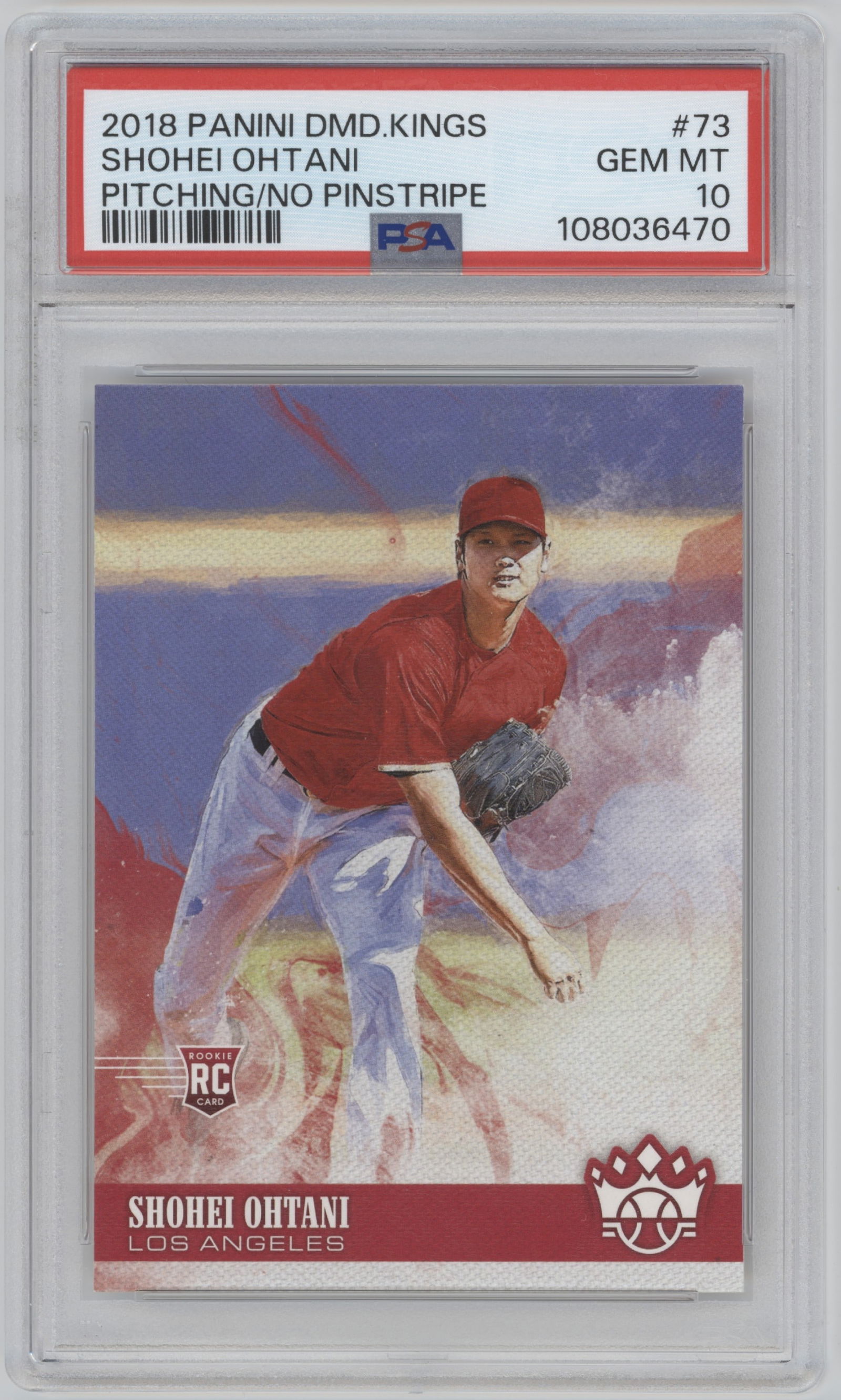 Shohei Ohtani Rookie Card 2018 Diamond Kings #73 PSA 10 Angels, Dodgers Baseball Card (1 of 2)