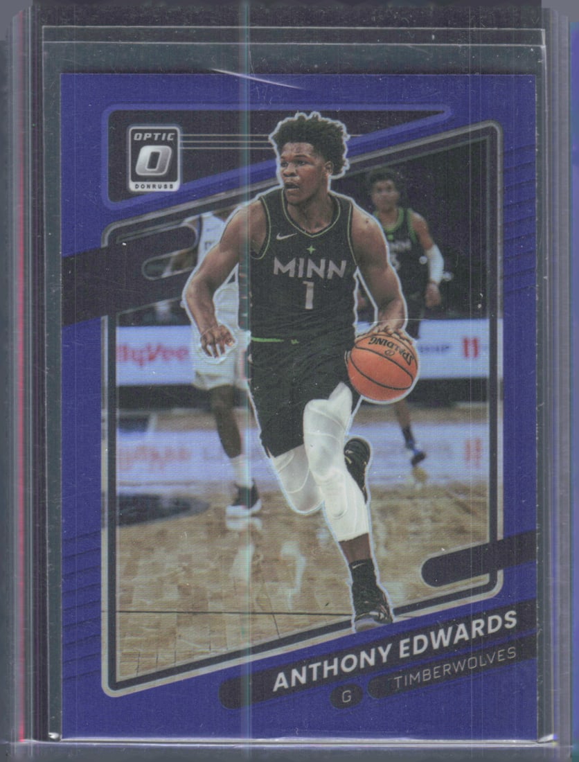 Anthony Edwards Purple Prizm 2021-22 Donruss Optic #83 Timberwolves NBA (1 of 2)