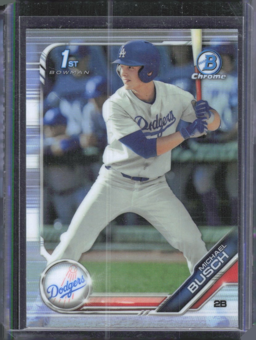 Michael Busch 1st Bowman Refractor 2019 Bowman Chrome Draft #BDC-57 Chicago Cubs (1 of 2)