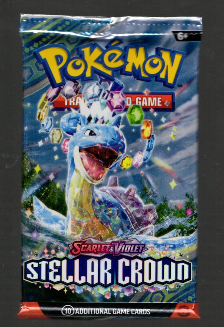 2024 Pokemon Scarlet & Violet Stellar Crown 10 Card Booster Pack Charizard: Pokemon Trading Card Game Cards, Charizard, Pikachu, Houndoom, Ex, Referse Holo, Holo, Rare Cards, Secret Rare Cards, Full Art Cards, Evee, 3 Stars Ultra Rare Cards, Double Star