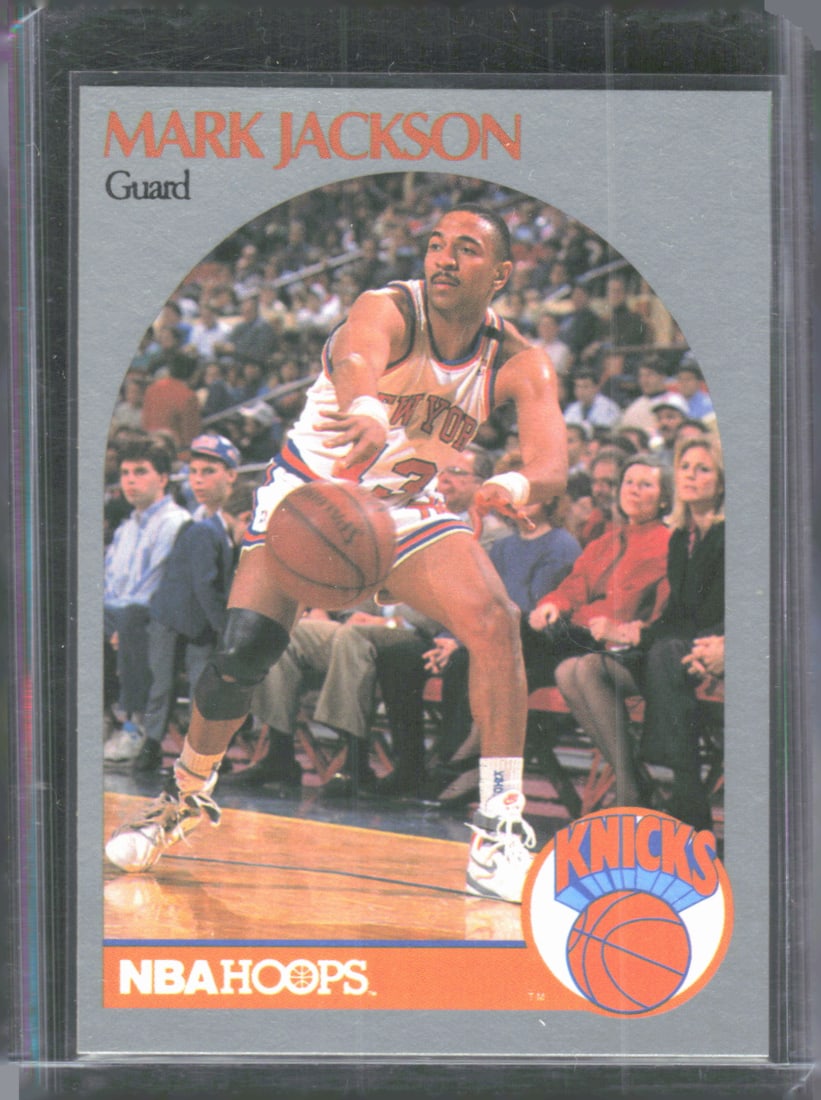 Mark Jackson 1990-91 NBA Hoops #205 Menendez Brothers in Back: Panini Select, Prizm, Mosaic, Contenders, Revolution, Phoenix, NBA Hoops, Rookie NFL Sports Trading Cards, Silver, SP, SSP, Wave Prizms, Numbered Cards, Basketball sports Cards for Sale Near Me, NBA C