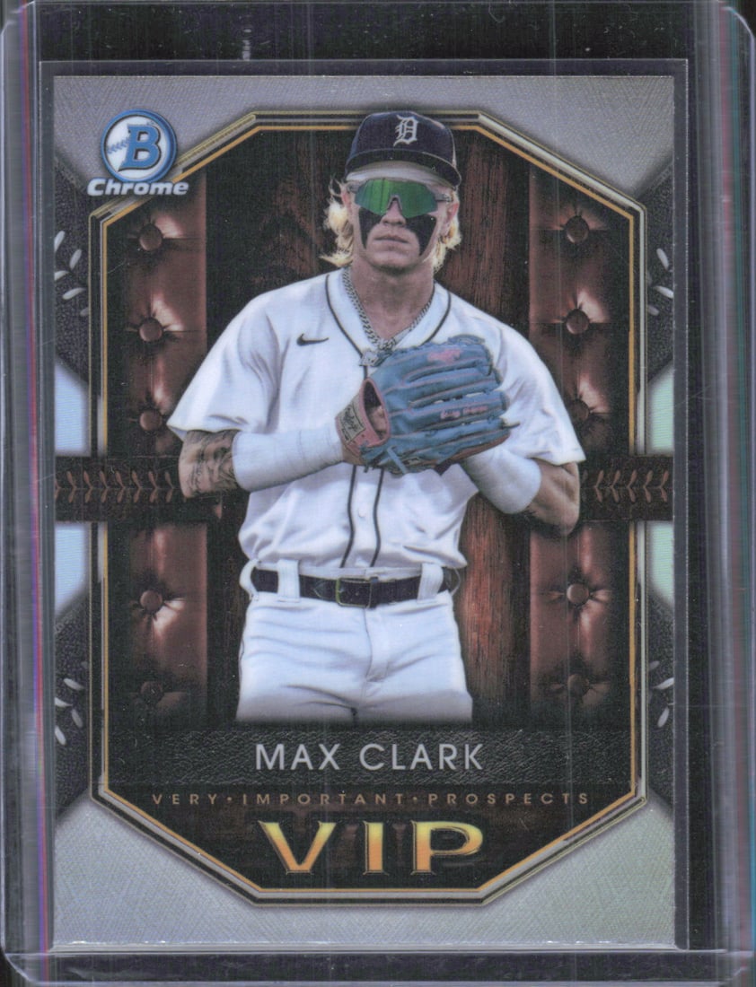 2025 Bowman Chrome Max Clark VIP Insert Baseball Card #VIP-10 Detroit Tigers MLB (1 of 2)