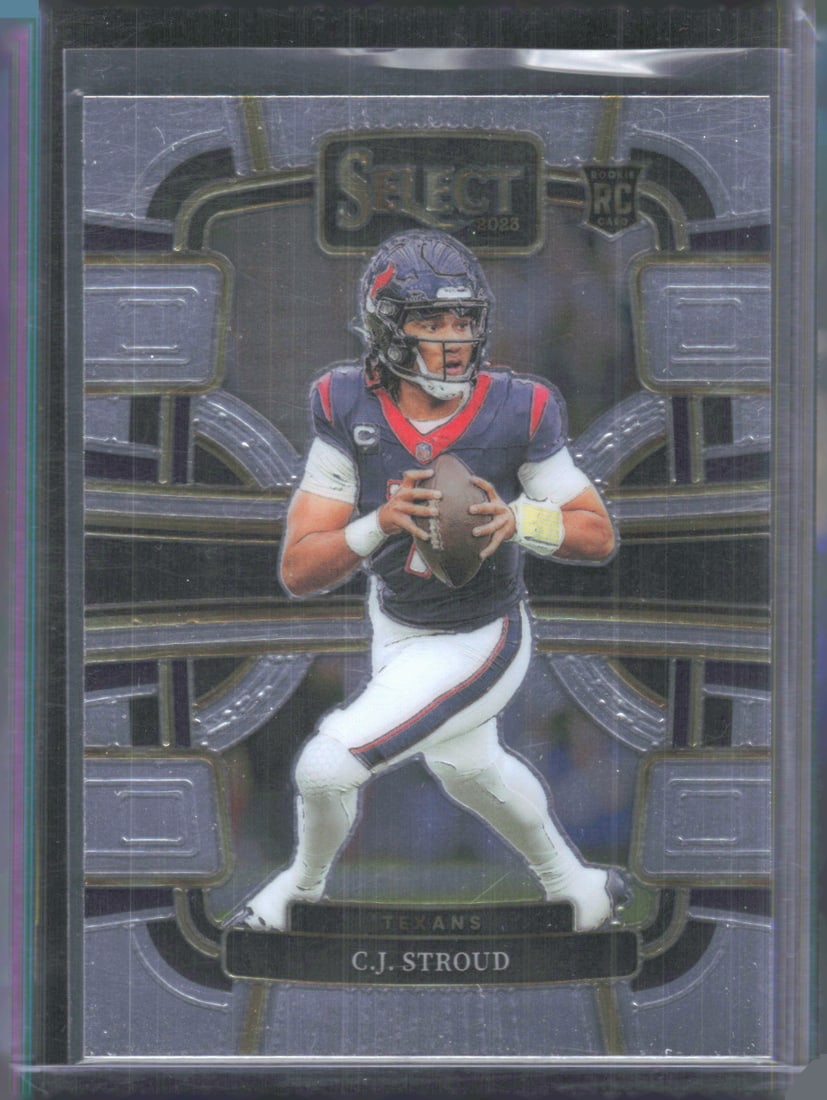 Cj Stroud Rookie Card 2023 Panini Select #41 Houston Texans Football Card: Panini Select, Prizm, Mosaic, Contenders, Zenith, Phoenix, Illusions, Absolute, Rookie NFL Sports Trading Cards, SP, SSP, Cards, Football Cards for Sale Near Me, Superbowl & Hall of Fame Player Cards,