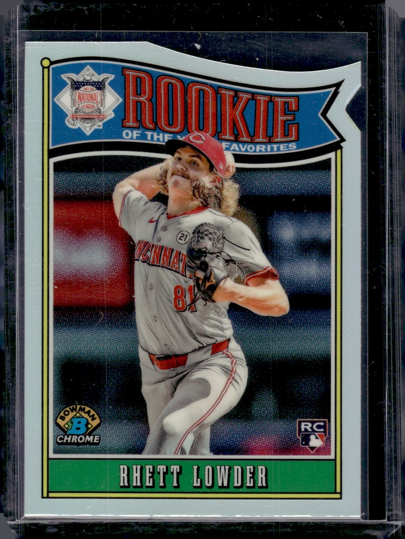 Rhett Lowder Rookie Card Die Cut Refractor 2025 Bowman Chrome #ROY-11 Reds (1 of 2)