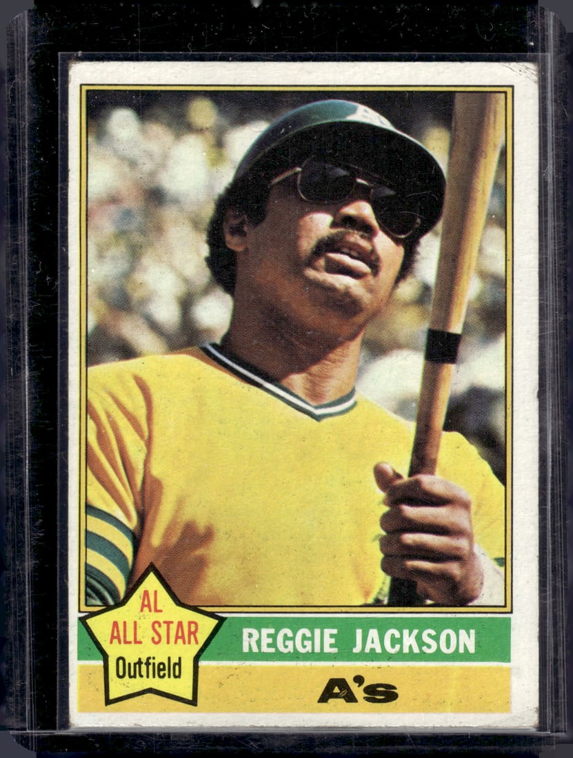 Reggie Jackson 1976 Topps #500 A's Vintage Baseball Card (1 of 2)