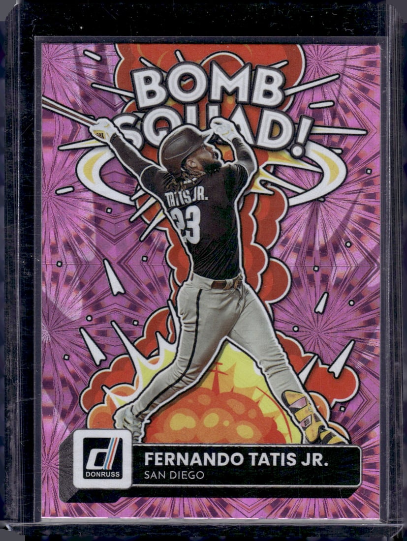 Fernando Tatis Jr. Bomb Squad Pink Fireworks 2022 Panini Donruss #BS-5 Padres (1 of 2)