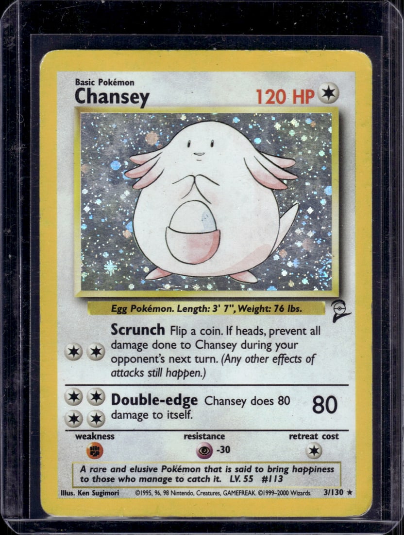 2000 Pokemon Base Set 2 Chansey Holo Rare #3 (1 of 2)