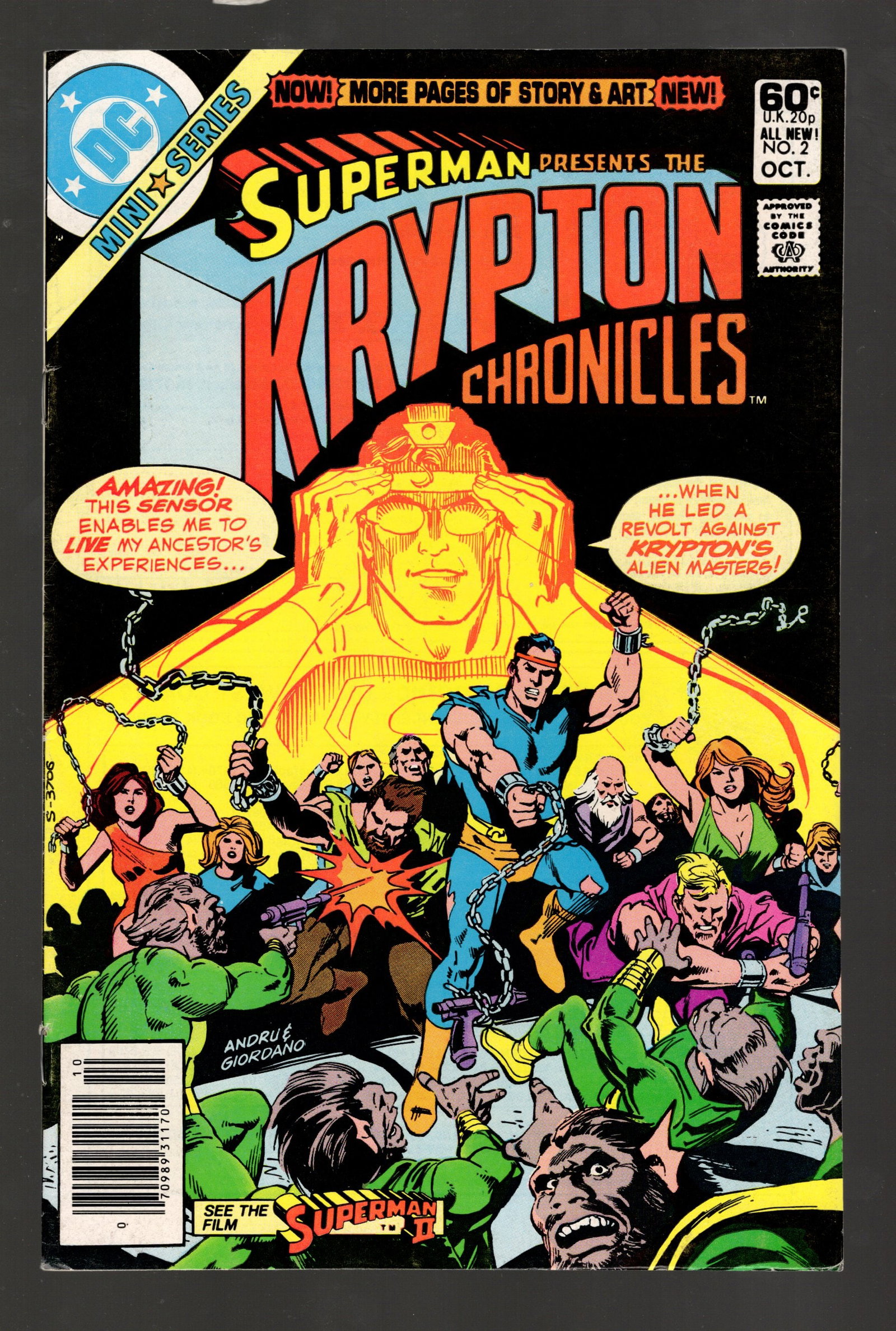 Krypton Chronicles #2 Comic Book 1981 DC Comics Newsstand Variation Superman 1981 Very High Grade (1 of 2)