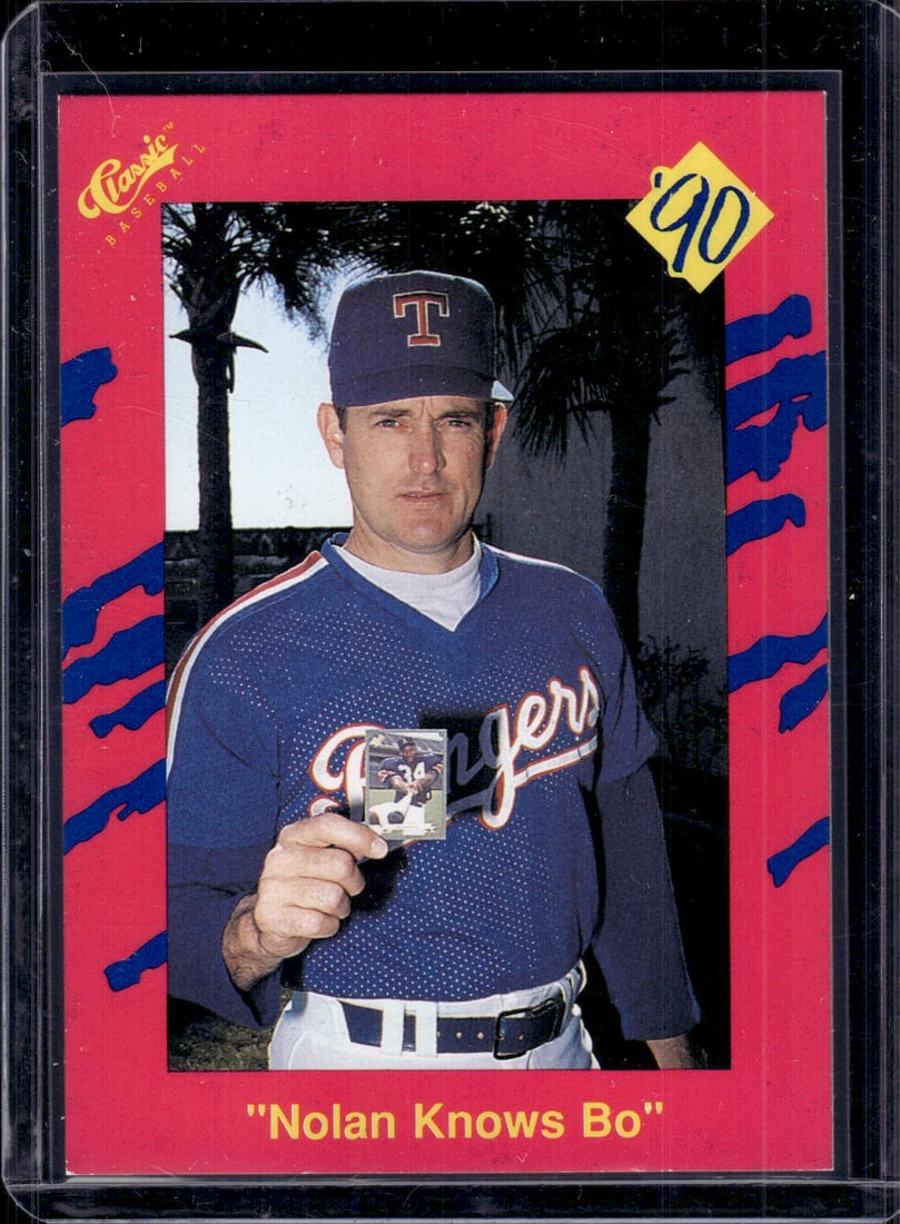 Nolan Ryan 'Nolan Knows Bo' 1990 Classic #T26 Baseball Card MLB (1 of 2)