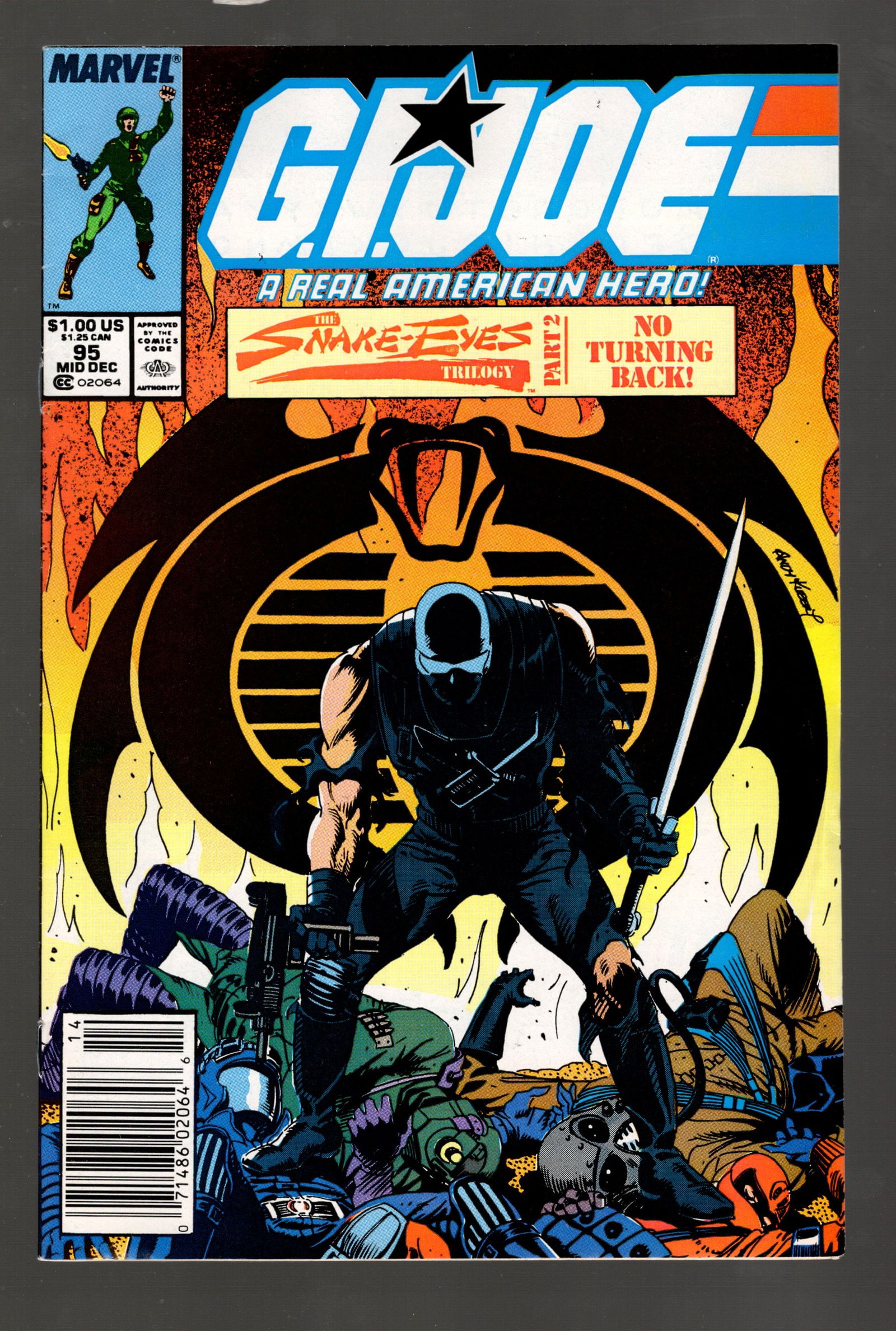 G.I. Joe A Real American Hero, Snake Eyes Trilogy Part 2, Marvel Vintage Comic Book High Grade (1 of 2)