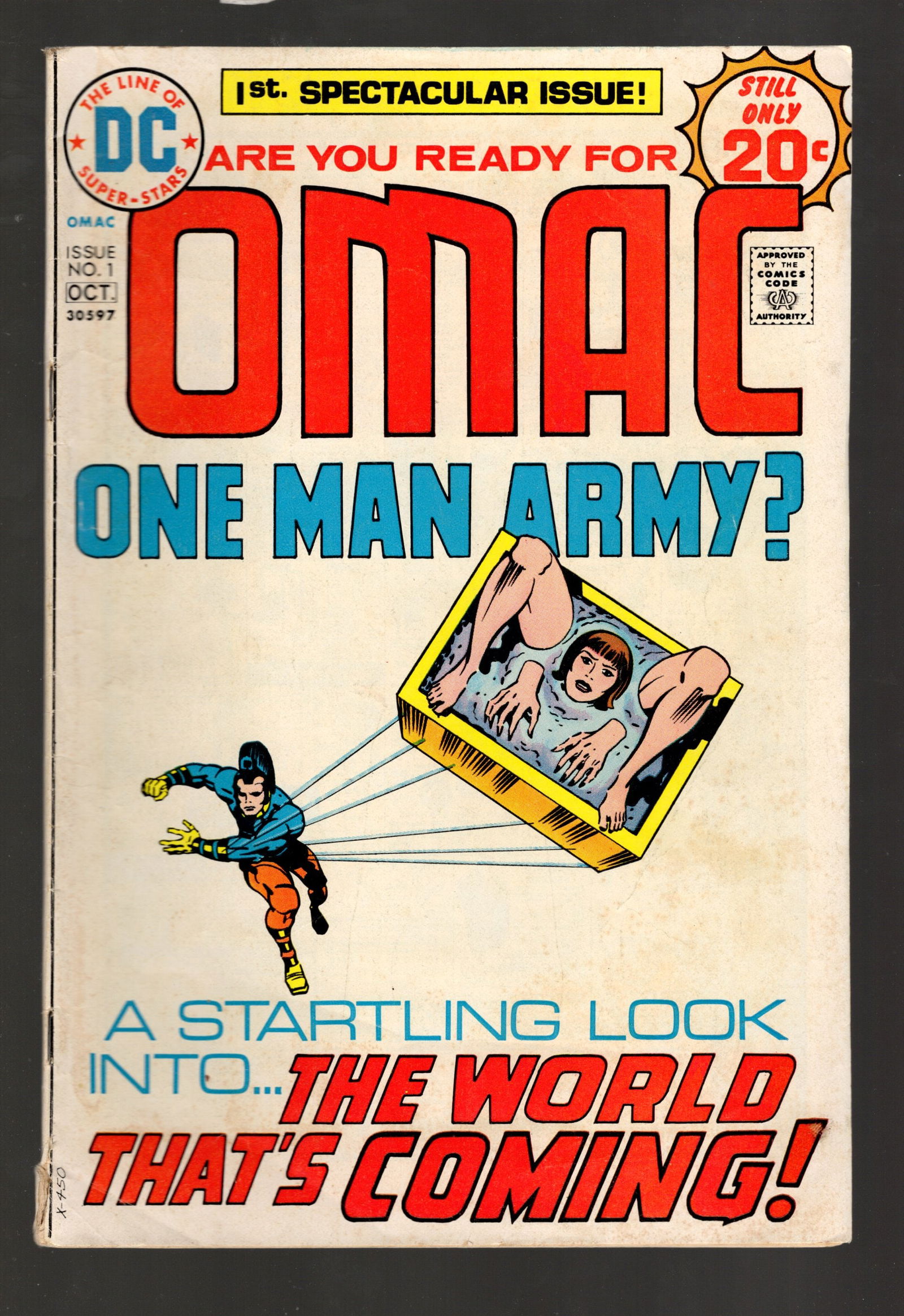OMAC 1st Appearance & Origin DC Vintage Comic Book ISSUE No 1 Mid to High Grade One Man Army (1 of 2)