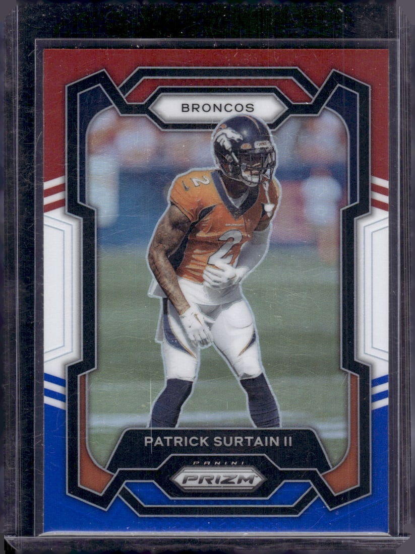 Patrick Surtain Red White Blue Prizm 2023 Panini Prizm #92 Denver Broncos (1 of 2)