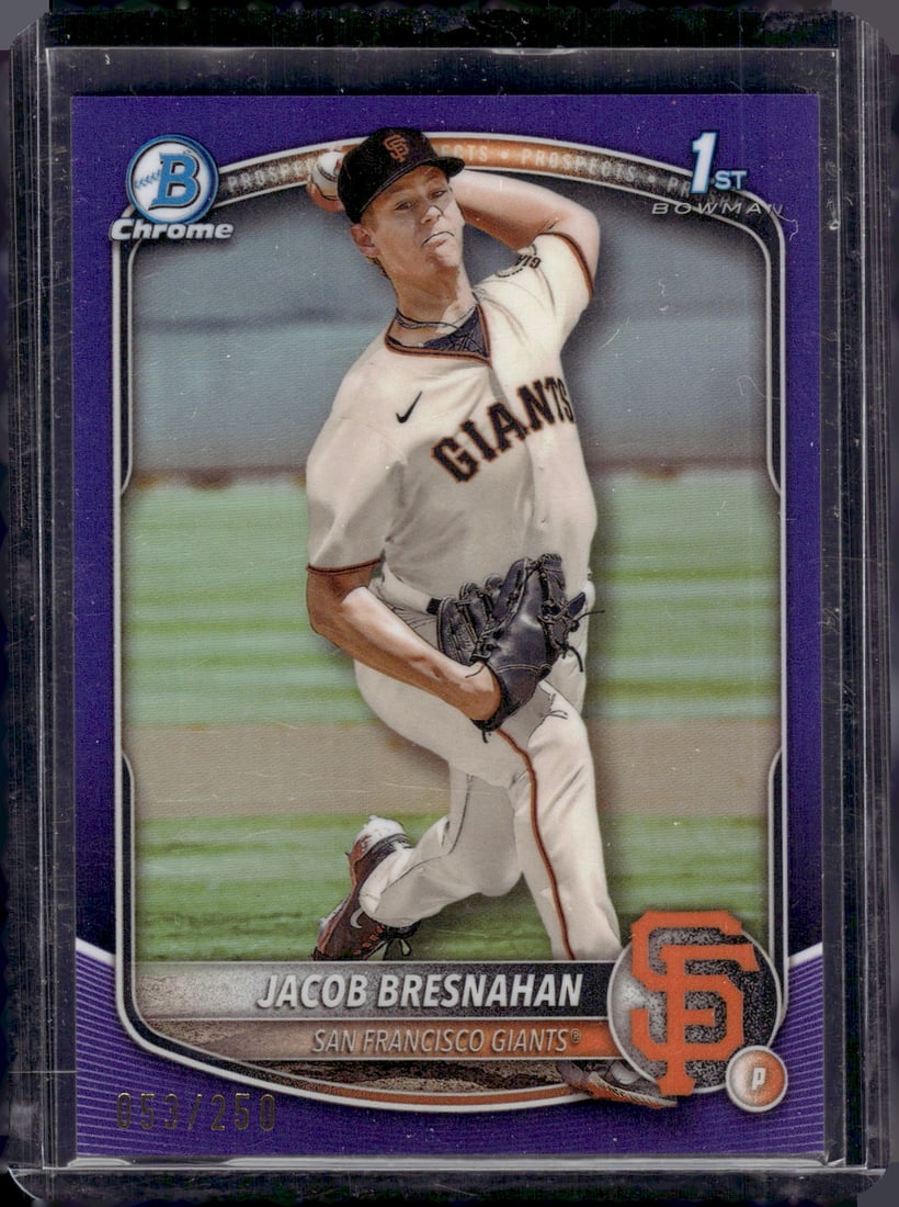 Jacob Bresnahan 1st Bowman Purple Refractor /250 2025 Bowman Chrome #BCP-53 Giants (1 of 2)
