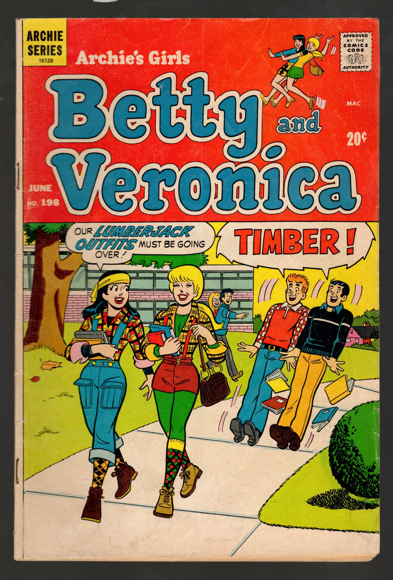 Archie's Girls Betty & Veronica Vintage Archie's Series Comic Book June 1972 No 198 (1 of 2)