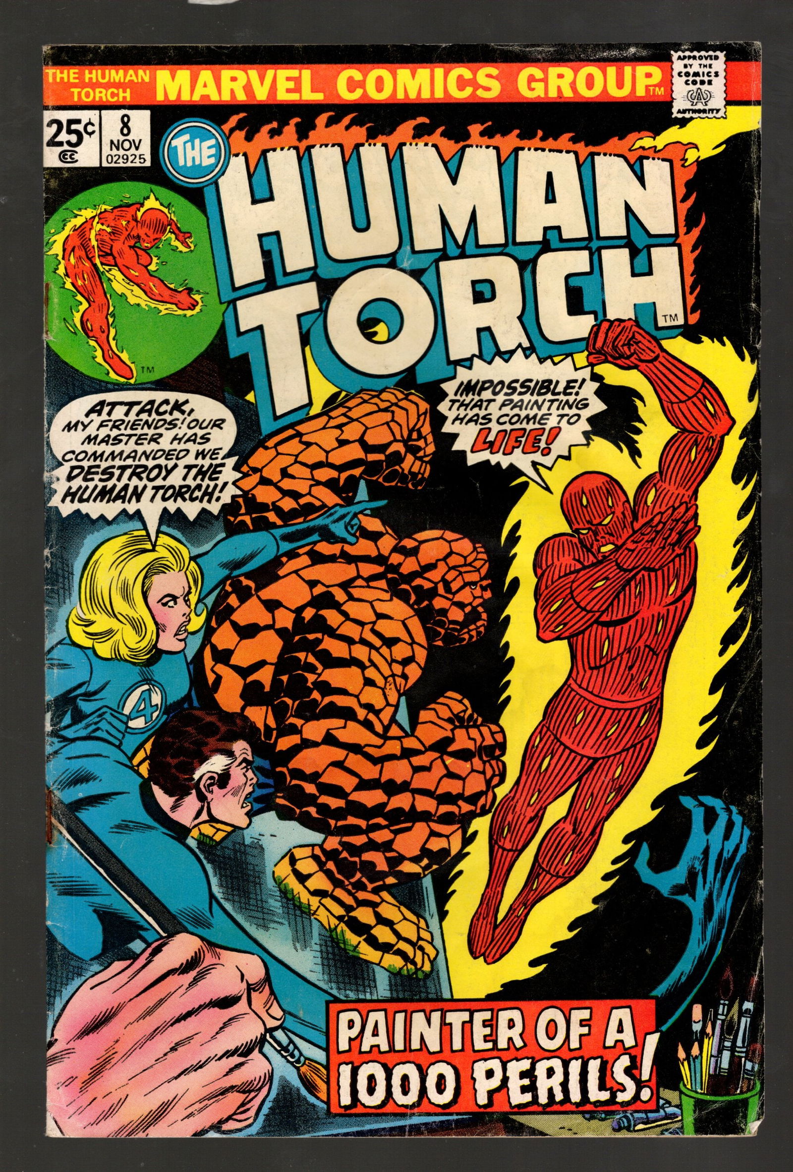 Human Torch #8 1975 Marvel Comics Group Book Fantastic Four App vintage Superb condition Great Color (1 of 2)