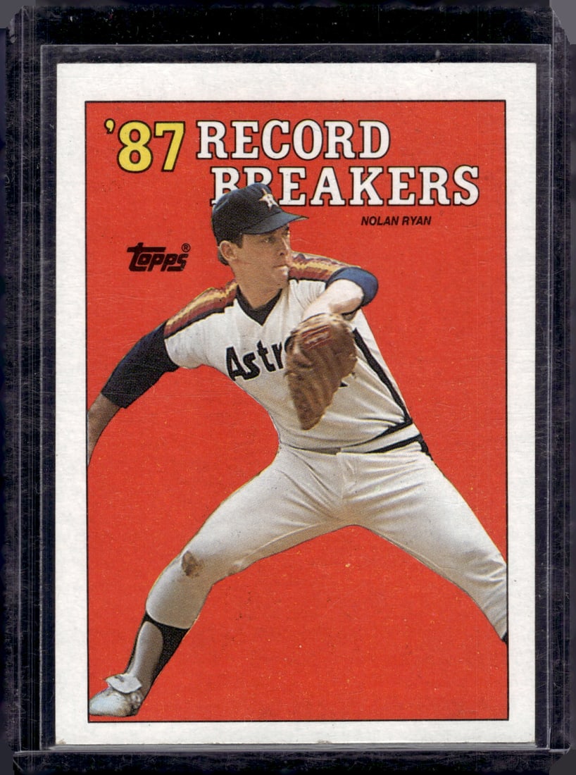 Nolan Ryan 87 Record Breakers 1988 Topps #6 Astros Baseball Card (1 of 2)