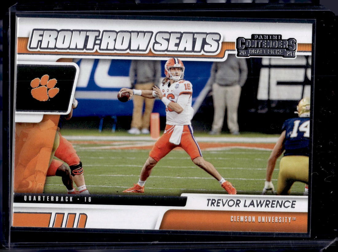 Trevor Lawrence Rookie Card Front Row Seats 2021 Contenders Draft Picks #1 Clemson Tigers (1 of 2)