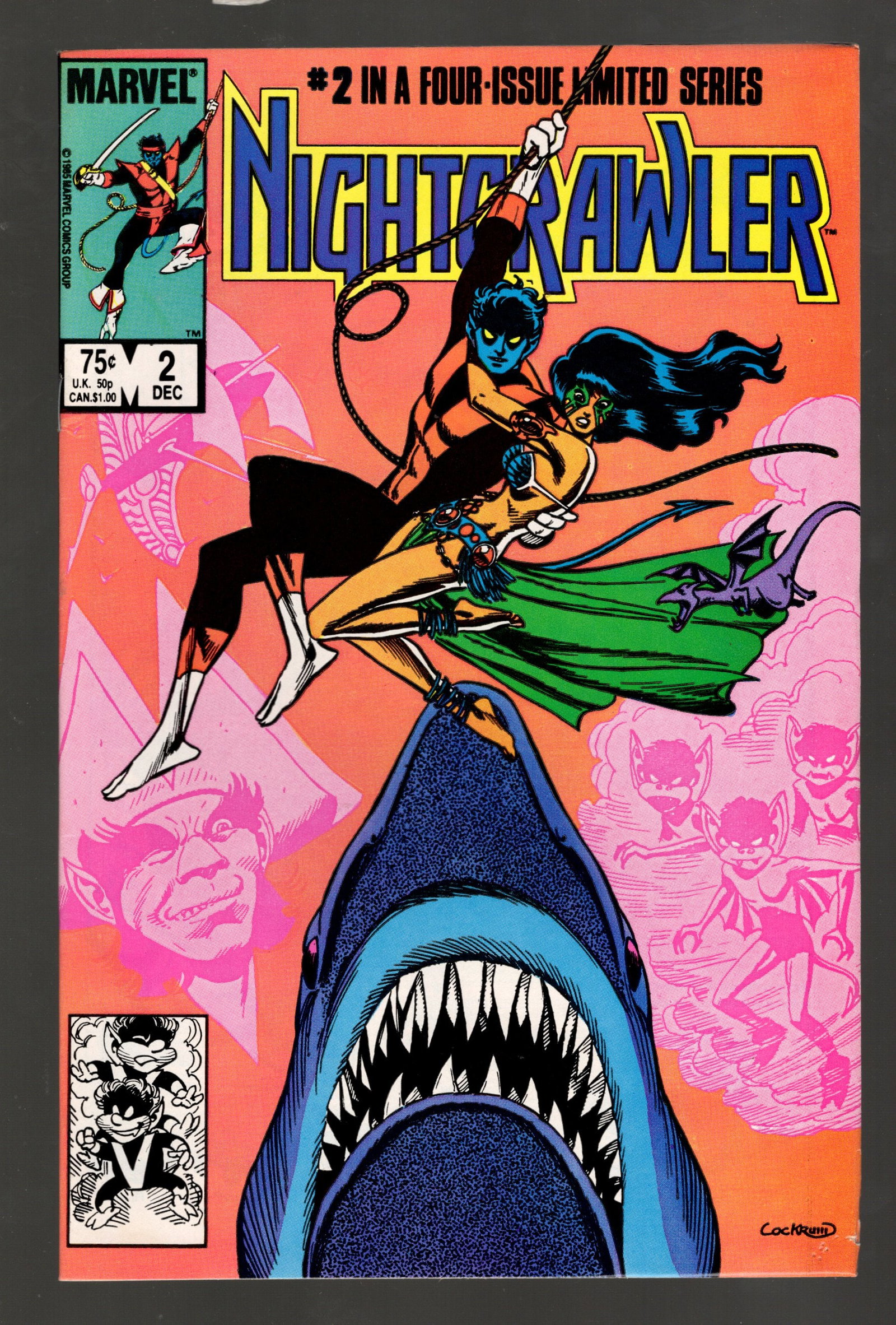 Nightcrawler #2 in a Four Issue Limited Series Vintage Marvel Comic Book Dec 1985 High Grade (1 of 2)