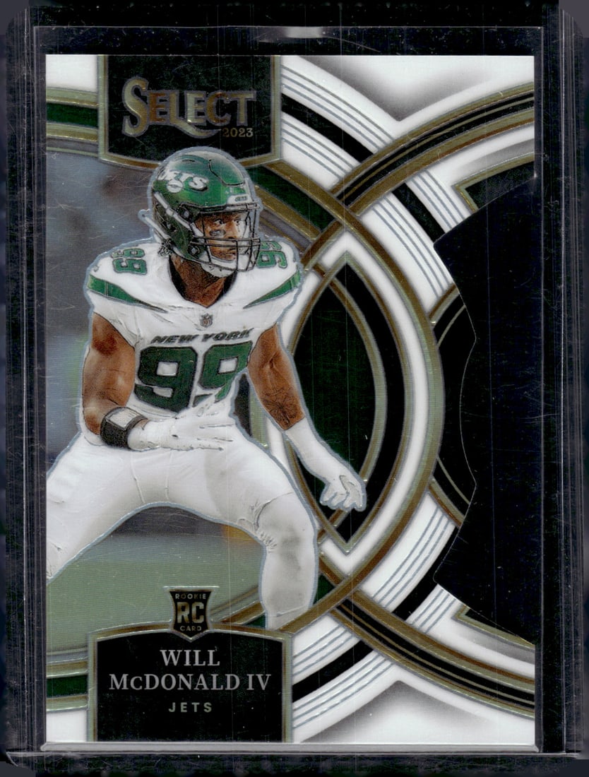 Will McDonald IV Rookie Card White Prizm Die Cut /199 2023 Panini Select #192 New York Jets: Panini Select, Prizm, Mosaic, Contenders, Zenith, Phoenix, Illusions, Absolute, Rookie NFL Sports Trading Cards, SP, SSP, Cards, Football Cards for Sale Near Me, Superbowl & Hall of Fame Player Cards,