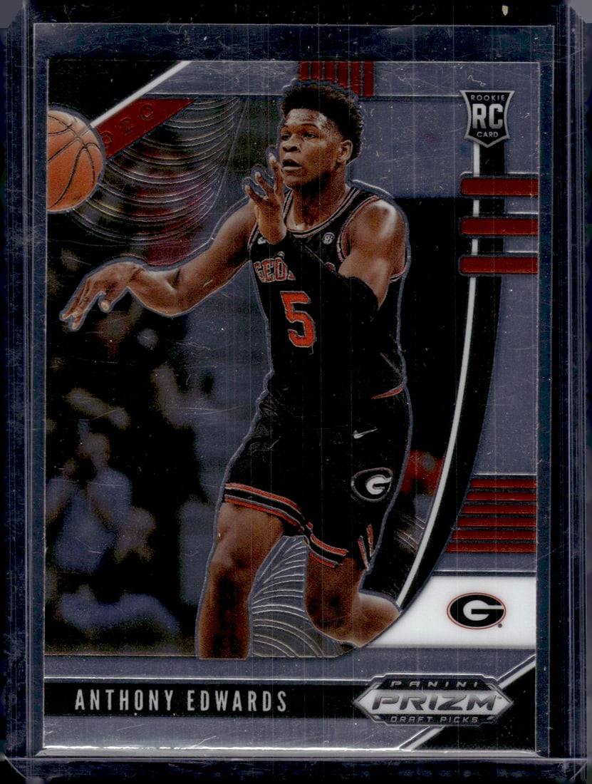 Anthony Edwards Rookie Card 2020 Panini Prizm Draft Picks #41 Georgia, Timberwolves (1 of 2)