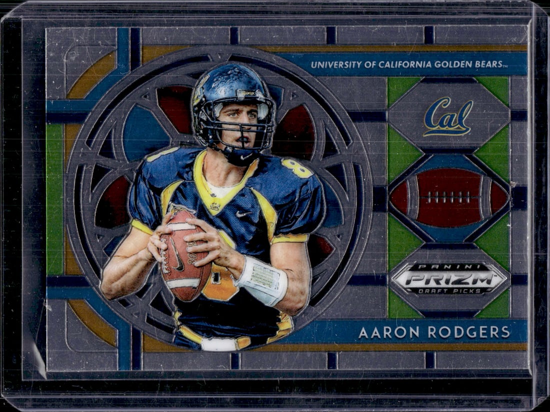 Aaron Rodgers Stained Glass 2019 Panini Prizm Draft Picks #11 Packers, Steelers (1 of 2)